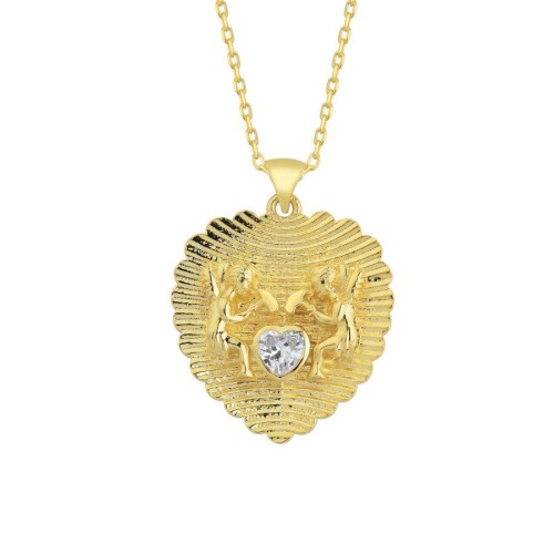 Kalp Eros Gümüş Kadın Kolye - CNG Jewels