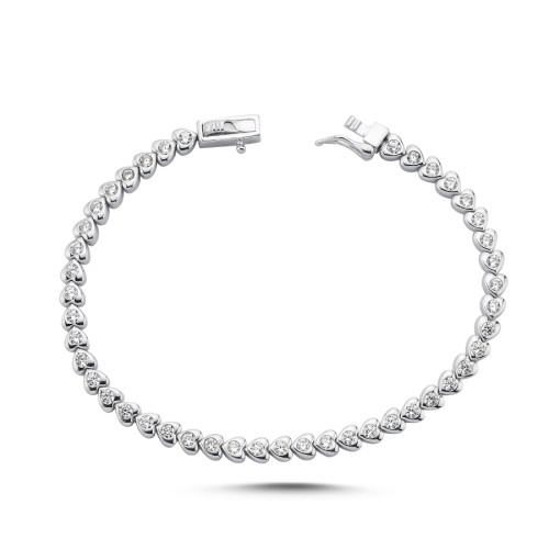 Kalp Gümüş Suyolu Bileklik - CNG Jewels (1)