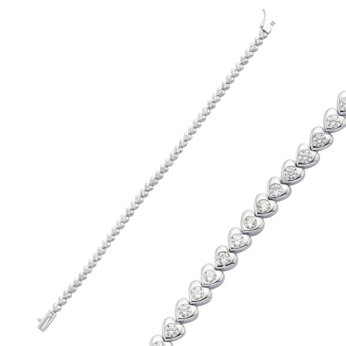 Kalp Gümüş Suyolu Bileklik - CNG Jewels