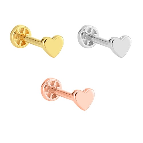 Kalp Minimal Altın Tragus Piercing - CNG Jewels (1)