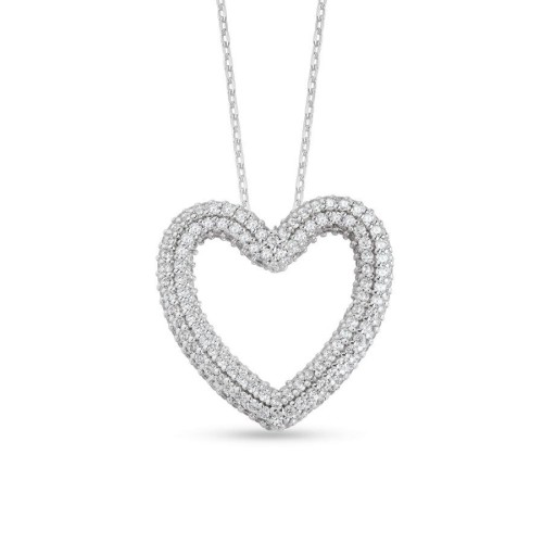 Heart Sofia Silver Women's Necklace - CNG Jewels