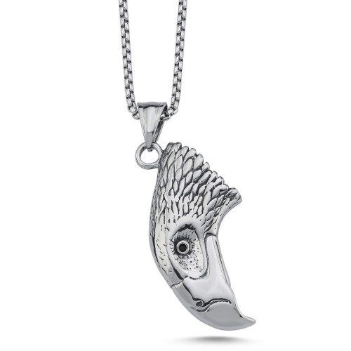 Kartal Kafası Çelik Erkek Kolye - CNG Jewels