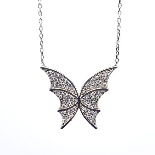Butterfly Silver Women's Necklace 