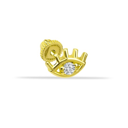 Kirpikli Göz Altın Helix Piercing - CNG Jewels
