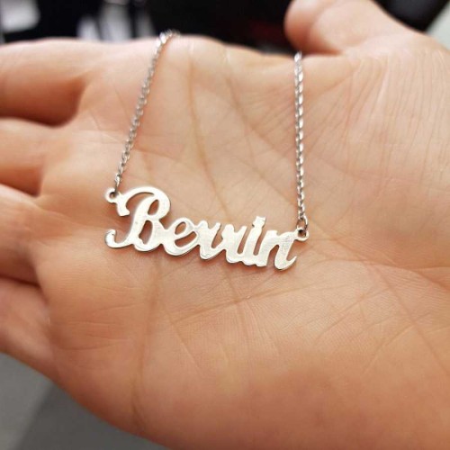 Kişiye Özel Gümüş Bayan İsim Kolye - CNG Jewels