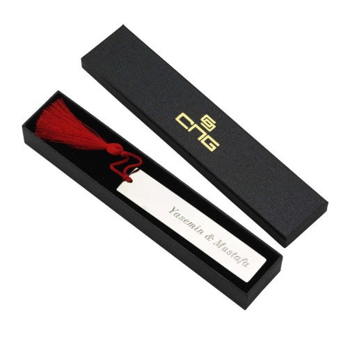 Personalized Name Plate Silver Plated Bookmark - CNG Jewels (1)