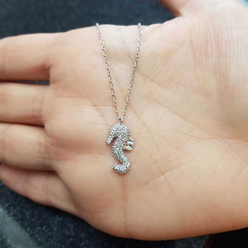 Küçük Deniz Atı Gümüş Bayan Kolye - CNG Jewels (1)