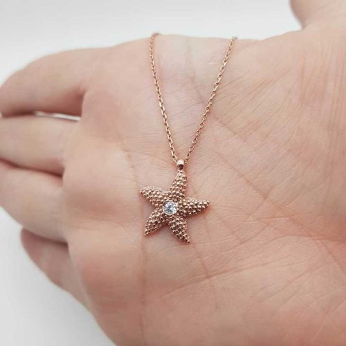 Küçük Deniz Yıldızı Gümüş Bayan Kolye - CNG Jewels (1)
