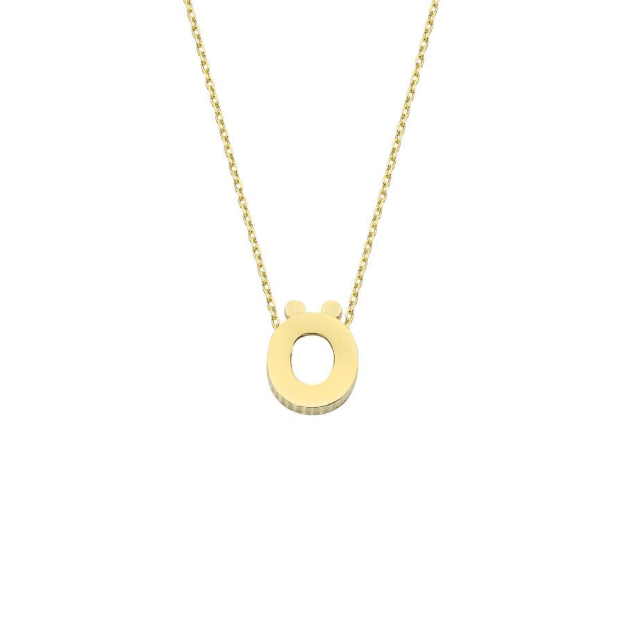 Lowercase Letter Ö 14 Carat Gold Necklace - CNG Jewels