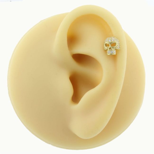 Kurukafa Altın Helix Piercing - 4