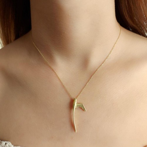 Kuş Tasarım Kadın Gümüş Kolye - CNG Jewels (1)