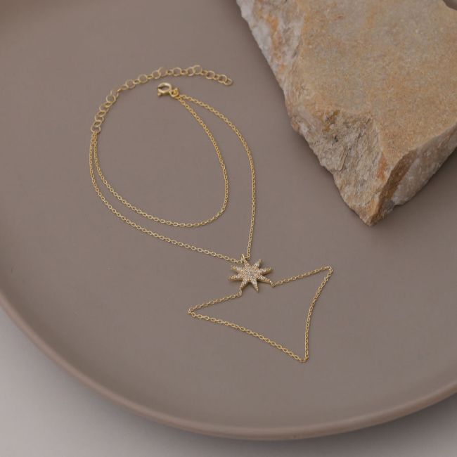 Kutup Yıldızı Gold Gümüş Şahmeran Bileklik - 2