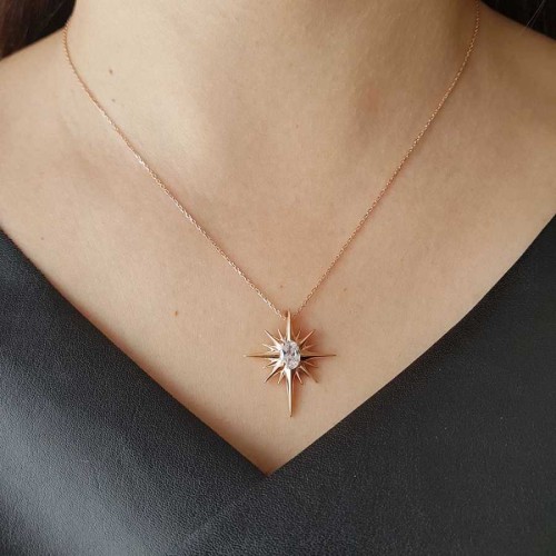 Kutup Yıldızı - Kuzey Yıldızı Gümüş Kadın Kolye - CNG Jewels (1)