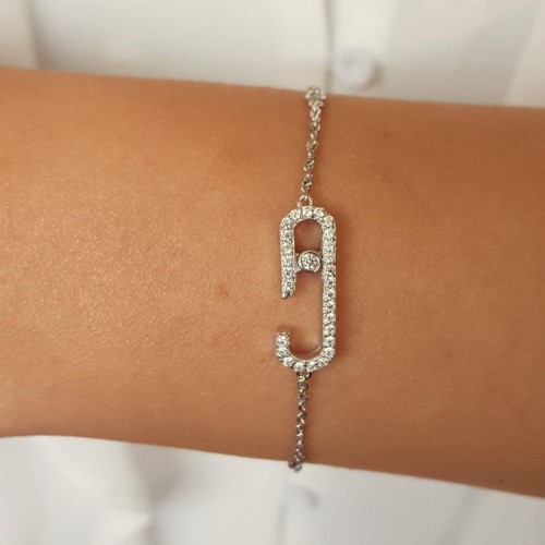 Labirent Gümüş Kadın Bileklik - 1