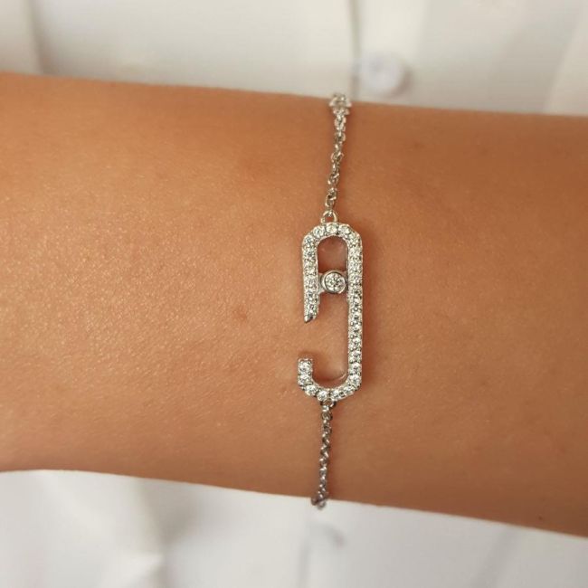 Labirent Gümüş Kadın Bileklik - 1