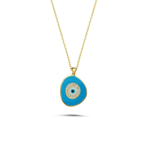 Lily Blue Göz Gümüş Kadın Kolye - CNG Jewels