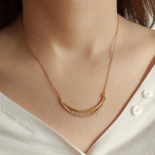 Lilya Gold Gümüş Kadın Kolye - CNG Jewels