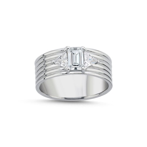 Line Baguette Gümüş Kadın Yüzük - CNG Jewels