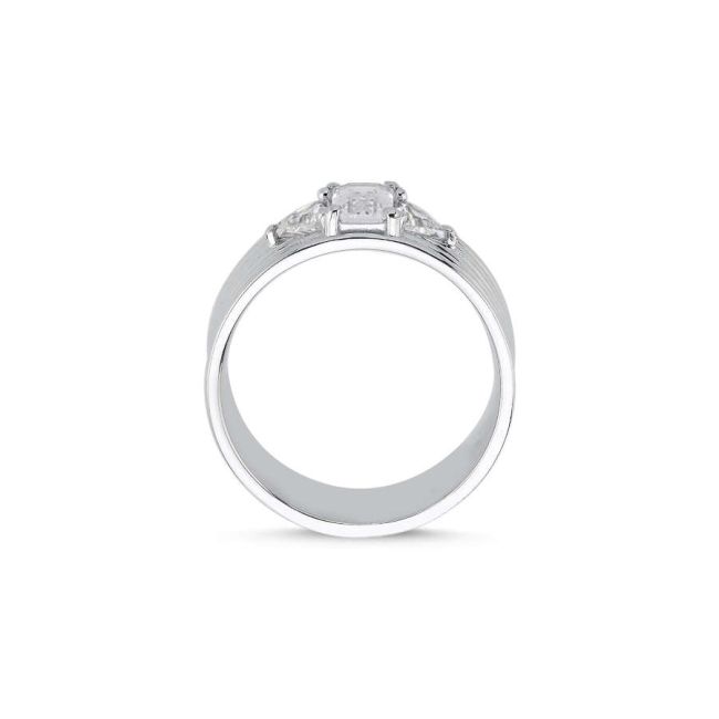 Line Baguette Gümüş Kadın Yüzük - 3