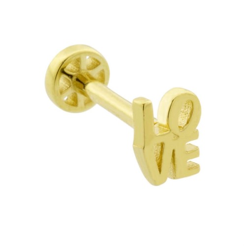 Love Altın Tragus Piercing - CNG Jewels