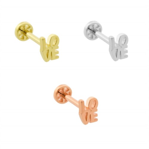 Love Altın Tragus Piercing - CNG Jewels (1)