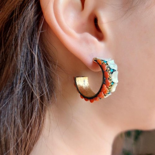 Margarita Mercan Gold Gümüş Kadın Küpe - CNG Jewels (1)