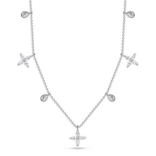Markiz Roza Damla Gümüş Kadın Kolye - CNG Jewels