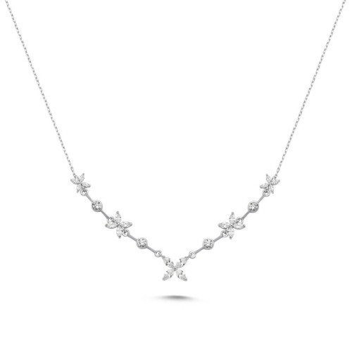 Markiz Roza Gümüş Kadın Kolye 