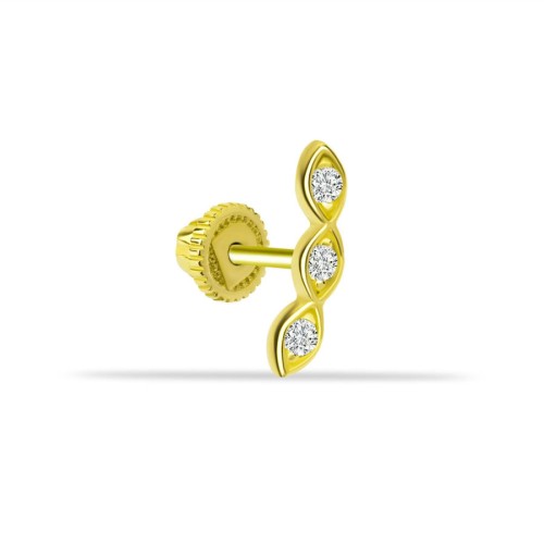 Marquise Altın Helix Küpe - CNG Jewels