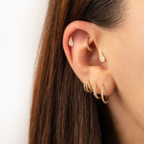 Melek Kanadı Altın Tragus Piercing - CNG Jewels (1)