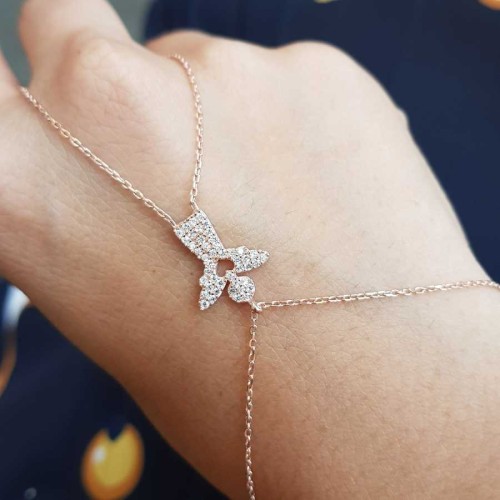 Melek Rosegold Gümüş Şahmeran Bileklik - CNG Jewels