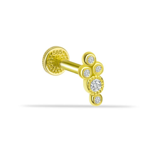 Mina Altın Tragus Piercing - CNG Jewels