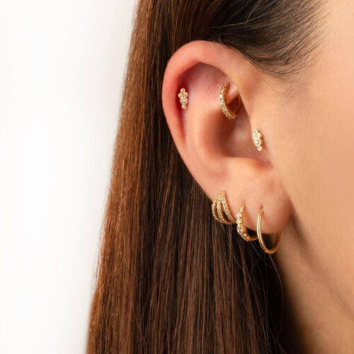 Mina Altın Tragus Piercing - CNG Jewels (1)