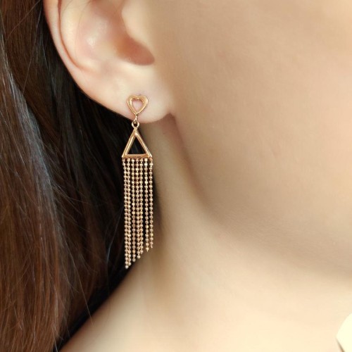 Mina Rose Sallantılı Gümüş Kadın Küpe - CNG Jewels