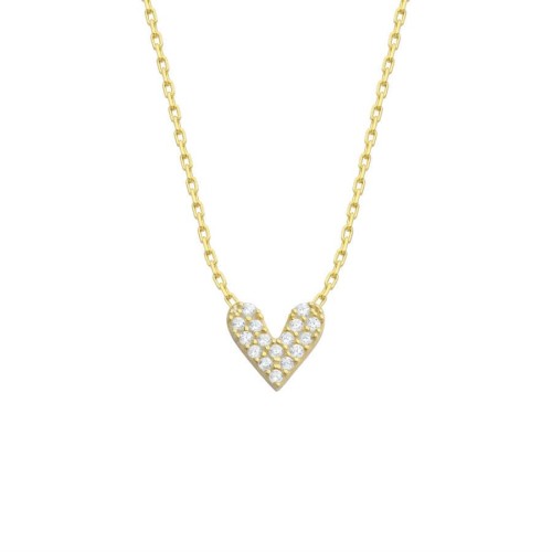 Mini Çift Taraflı Kalp Gümüş Kadın Kolye - CNG Jewels