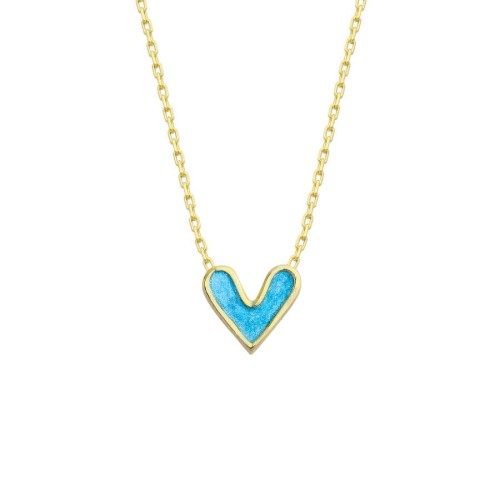 Mini Çift Taraflı Kalp Gümüş Kadın Kolye - CNG Jewels (1)