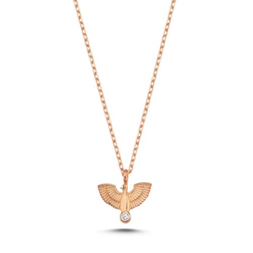 Minimal Zümrüd-ü Anka Kuşu Gümüş Kadın Kolye - CNG Jewels