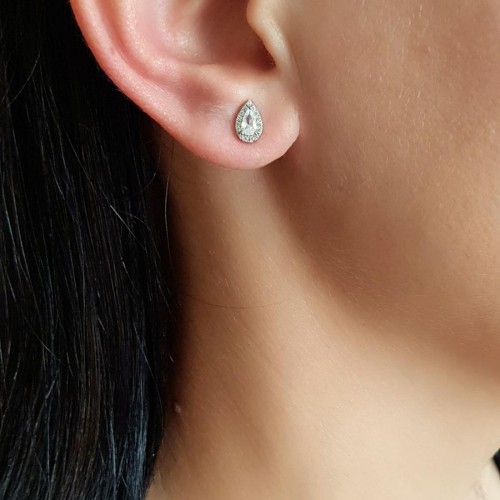 Minimal Damla Tektaş Kadın Gümüş Küpe - CNG Jewels (1)