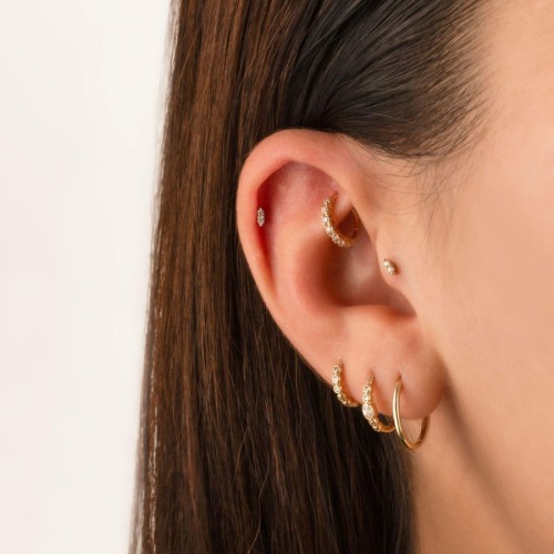 Minimal Due Altın Helix Piercing - CNG Jewels (1)