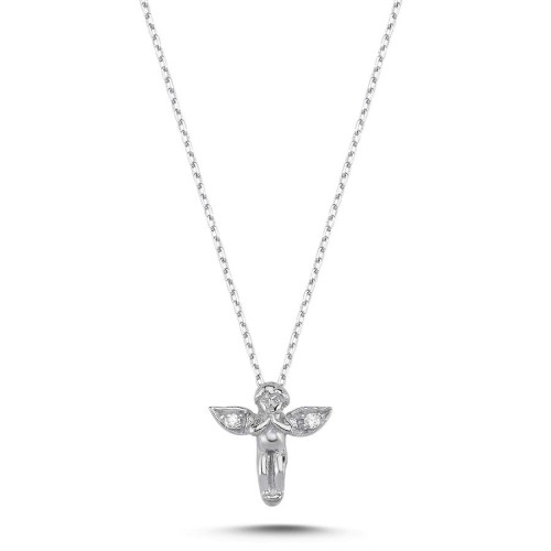 Minimal Eros Melek Gümüş Kadın Kolye - CNG Jewels
