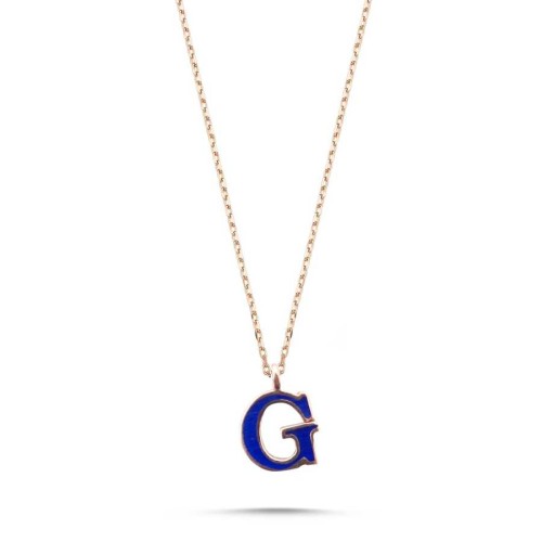 Minimal G Harfi Gümüş Kolye 