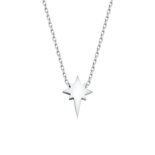 Tiny North Star Stoneless Silver Women's Necklace - CNG Jewels