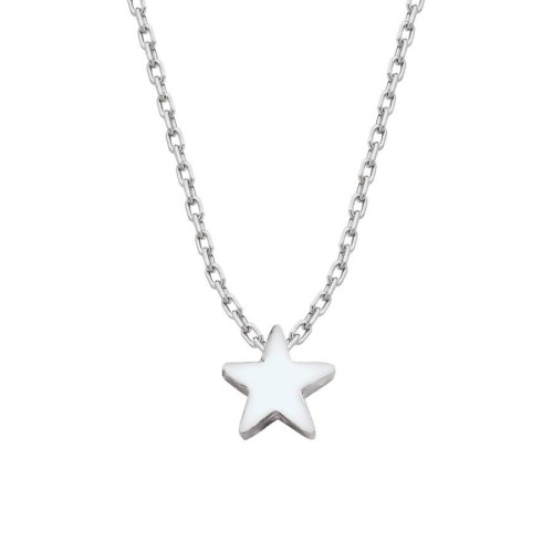 Minimal Taşsız Yıldız Gümüş Kadın Kolye - CNG Jewels