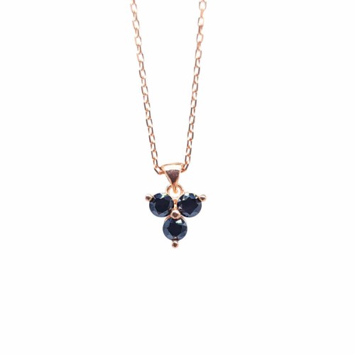 Minimal Tria Rose Gümüş Kadın Kolye - CNG Jewels