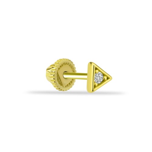 Minimal Triangle Altın Helix Küpe - CNG Jewels