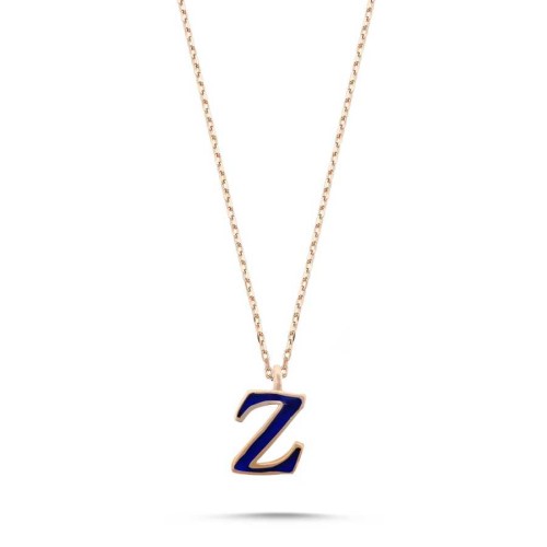 Minimal Z Harfi Gümüş Kolye 