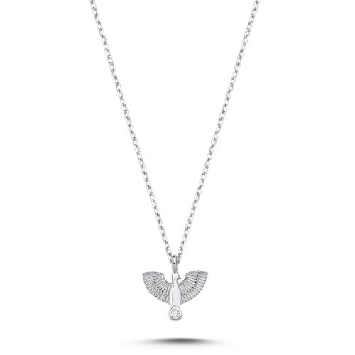 Minimal Zümrüd-ü Anka Kuşu Kadın Gümüş Kolye - CNG Jewels
