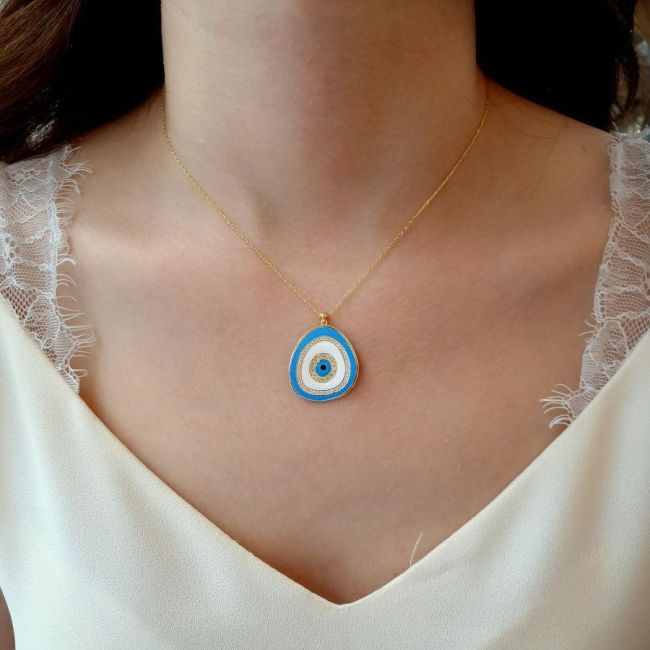 Misa Akua Göz Gümüş Kadın Kolye - 2