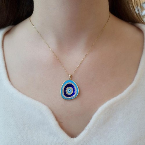 Misa Göz Nazar Boncuğu Gümüş Kadın Kolye - CNG Jewels (1)