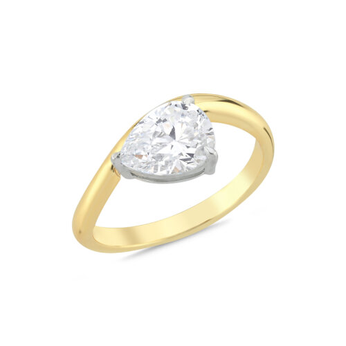 Modern Damla Tektaş Gümüş Yüzük - CNG Jewels